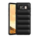 Amazon Brand - Solimo Puffer Case Camera Protection Soft Back Cover for Samsung Galaxy S8 - Black