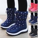 Winter Boots For Boys Girls Thick Soles Non Slip Waterproof Upper Mid Calf Boots