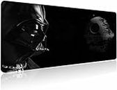 AVIMYA Tapis de souris XXL Star Wars Dark Vader, avec bords cousus et base en caoutchouc antidérapant, surface haute vitesse, pour ordinateur portatile, clavier et souris 15,7 x 35,4 cm