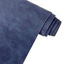 Dark Blue Soft Faux Suede Fabric 30x135cm Synthetic Faux Leather Frosted Leatherette for Car Decoration and Home Textiles