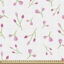 East Urban Home Ambesonne Flowers Fabric By The Yard, Botanical Floral Motifs Along Tulips & Buds Pattern On Plain Background | 36 W in | Wayfair