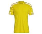 adidas Squadra 21 Short Sleeve Jersey T-shirt, Team Yellow/White, L Uomo