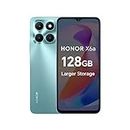 HONOR X6a Mobile Phone Unlocked, 6.5-Inch 90Hz Fullview Display, 4GB+128GB, 5200 mAh Long-lasting Battery, 50MP Triple Camera, Android 13(2 Year Warranty), Cyan Lake, Blue