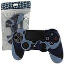 ZedLabz soft silicone skin grip protective cover for Sony PS4 controller rubber bumper case with ribbed handle grip [Playstation 4] - Limited edition dark blue camo