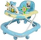 JP Store Panda Baby Walker Foldable Activity Walker with Adjustable Height for Boys and Girls - 6 to 18 Months (Blue)