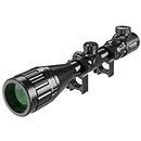 UUQ 3-9x40 AO Rifle Scope with Red & Green Illumination - Long Range Hunting Optics for Air Sniper, Crossbow, Airsoft, Pellet Gun, BB, Airgun - Waterproof, Fog-Proof - Includes 20mm Free Mounts