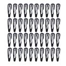 Haobase 40Pcs 2 Inch Barrettes Metal Snap Hair Clips Accessories Black