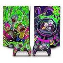 PS5 disc Version Anime Skin for Console and Controllers Vinyl Sticker, Durable, Scratch Resistant, Bubble-Free, Compatible with Playstation 5(Disk Edition)
