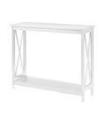 Convenience Concepts Oxford Console Table with Shelf, White