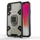 zivite Tough Armor Bumper Back Case Cover for iPhone X | Ring Holder & Kickstand in-Built | 360 Degree Protection Back Case Cover for iPhone X (Black)