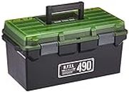 JEJ Astage Storage Box, X Series, Roof Tool Box, 490X, Black Green, Width 19.3 x Depth 9.0 x Height 9.2 inches (49 x 25.3 x 23.3 cm)