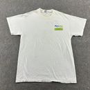 VINTAGE Zyrtec Shirt Mens L White Graphic Promo HCI Spanish Allergy Medicine 90s