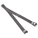 Mosger YHM for Fitbit Alta Stainless Steel Replacement Wrist Strap Watchband (Black) (Color : Black)