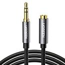 UGREEN 3.5mm Headphone Extension Cable, 3.5mm TRS Male to Female Stereo Extension Cord Adapter, Gold Plated Audio Aux Jack Extender Compatible with iPhone iPad Smartphones Tablets Media Players, 1M