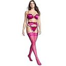 Victoria's Secret Very Sexy Lace Top Thigh High Stockings, Hot Pink, Small