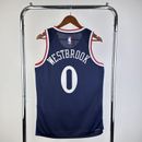 Russell Westbrook #0 Los Angeles Clippers Blue Red Away 2025 Maillot de Basket