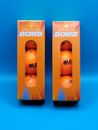 2 Packs Of 3 (6) Top Flite Bomb Orange Golf Balls WLD World Long Drive Logo
