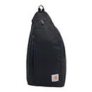 Carhartt Mono Sling Backpack, Unisex Crossbody Bag for Travel and Hiking, Black, Black, One size
