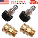 4 Pieces Pressure Washer Quick Connect Fittings, M22 14mm to 3/8 Inch Adapter