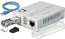 Single Mode LC Gigabit Fiber Media Converter - Includes LC SFP 20 km (12.42 Miles) LC ââ‚¬â€œ to UTP Cat5e Cat6 10/100/1000 RJ-45 ââ‚¬â€œ Auto Sensing Gigabit or Fast Ethernet Speed - Jumbo Frame - LLF Support