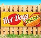 Hot Dogs 13 oz Banner | Non-Fabric | Heavy-Duty Vinyl Single-Sided With Metal Grommets