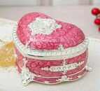 ANASTASIA ROSE TIN ALLOY HEART MUSIC BOX : ONCE UPON A DECEMBER  ( HAVE VIDEO )