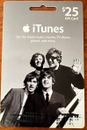 COLLECTABLE USED  $25 ITUNES GIFT CARD, USED, NO CASH VALUE, 2010, HTF