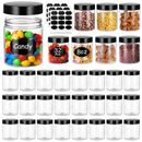 8 OZ Plastic Jars with Lids,(Crazystorey)32 Pack Clear Plastic Slime Containers