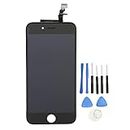 for iPhone 6 Screen Replacement Black, 4.7inch LCD Touch Screen Digitizer Replacement, Fully Frame Display Assembly Set with Repair Tool Kit, Easy Installation