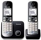 Panasonic KX-TG6812 Téléphone DECT Identification de l'appelant Noir, Gris - téléphones (Téléphone DECT, Haut-parleur, 120 entrées, Identification de l'appelant, Noir, Gris)