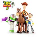 4pcs Toy Story Woody Cowboy Jessie Buzz Lightyear Bullseye Action Figures Decor 