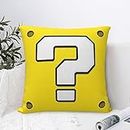 Synthik Question Block Throw Pillow Covers 18"x18" Home Decor Old School Gamer Low Poly Art Pillowcase Decorative Cushion Covers for Sofa Bed Room
