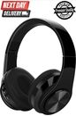 Wireless Bluetooth Headphones Foldable Stereo Over-Ear - Black Edition
