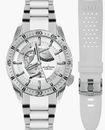 Jacques Lemans Ceramic Watch, High Tech , Liverpool GMT 1-1584M Gents - Silver