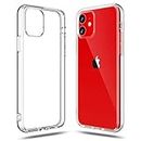 CEDO iPhone 11 Clear Case | Soft Flexible Slim-Fit | Full Body 360 Protection Shock Proof TPU Back Cover (Transparent)