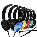 Classroom Headphones with Microphone-Bulk 10-Pack, Kids Headphones for School Students K to 12, Teachers On Ear Headphone Pack for Online Learning, & Travel, with 3.5mm Jack(Colored with Microphone)