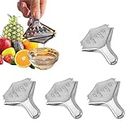 KALUROIL 4 Pieces Lemon Squeezer Stainless Steel – Stainless Steel Manual Juicer & Citrus Juicer – Unique Design, Easy to Use