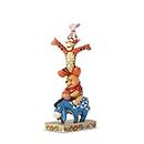 Enesco Disney Traditions by Jim Shore Winnie The Pooh, Eeyore, Tigger and Piglet Built by Friendship Stacked Figurine, 8.11 Inch, Multicolor