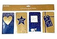 4 Assorted Christmas Money Envelopes Gift Card Voucher Wallet Gold Elegant