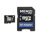 MEMZI PRO - Tarjeta de memoria micro SDHC (8 GB, clase 10, 90 MB/s, con adaptador SD) para Motorola Moto X Series