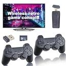 Retro Game Stick - Revisit Classic Games with Built-in 10 Emulators, 20,000+ Games, 4K HDMI Output, and 2.4GHz Wireless Controller for TV Plug and Play(64 G)