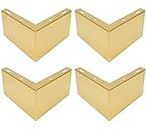 UNIQUELLA Heavy Metal Furniture Legs Pack of 4 Pcs Triangle Furniture Feet 2 Inch Modern Style Furniture Sofa Legs, Heavy Duty Replacement Gold Legs for Cabinet, Cupboard, Table, Sofa, Couch Chair