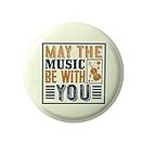 Lastwave Violin Badge Collection, may the music be with you, Violin Quote Graphic Printed Pin Back Badge for shirt, bags, backpack (58mm, Pack of 45)