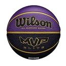 Wilson MVP Elite Basketball, Purple/Black, Size 7