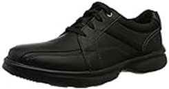 Clarks Men's Bradley Walk Oxford shoe, Black Tumbled Leather, 8 UK