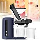 100W Juicer, Slow Masticating Juicer, Portable Compact Cold Press Juicer, Centrifugal Juicer Whole Fruit and Vegetable Juice Extractor, Quiet Durable Motor, Easy Cleaning, For Fruits Vegetables