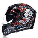 Full Face Helmet MTB with Dual Lens Stylish Fast Release Racing Helmet Casco Moto Motorbike Helmets Mens/Women Full Face