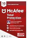 McAfee Total Protection w/ Safe Connect VPN 2022 | 10 Device | Antivirus Internet Security Software | Password Manager, Dark Web Monitoring, Parental Controls | 1 Year w/ Auto Renewal | Key Card