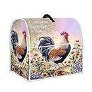 DISNIMO Floral Rooster Stand Mixer Dust-proof Cover with Organizer Bag for Kitchen Aid Mixer, 2 Pockets for Various Kitchen Appliance Accessories (Pink, 4.5-5 Quart)