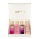 Bella Vita Luxury Eau De Parfum Set for Women (4x0.20 mL) with Date, Senorita, Glam, Rose | Vanilla, Floral, Sweet, Musk | Perfect for trials, gifting, or blending to craft your unique fragrance